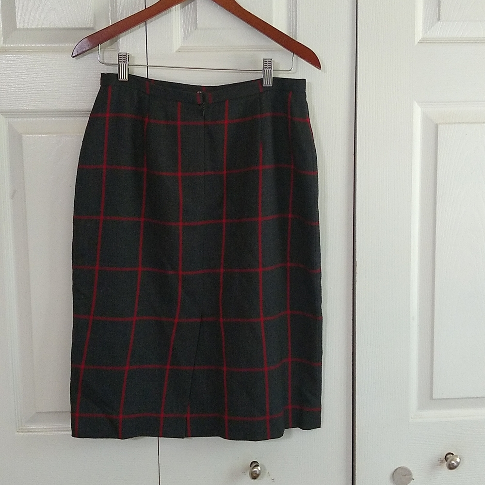 Vintage 100 % wool lined skirt size 12 - Picture 5 of 9